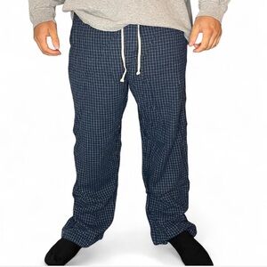 Old Navy Blue and White Plaid Cotton Flannel Lounge Pajama Pants Size XL